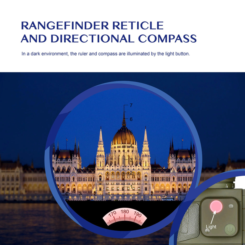 10X50 HD Marine Binoculars with Rangefinder Compass BAK4 Prism 50mm FMC Lens Waterproof for Outdoor Hunting Boating Camping Shopifynow