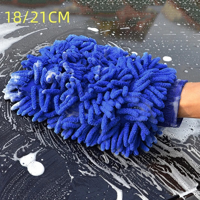 Car Wash Gloves Chenille Glove Plush Rags Thickened double-sided Car Supplies Cleaning Tools Auto Acessories Car Detailing - Shopifynow