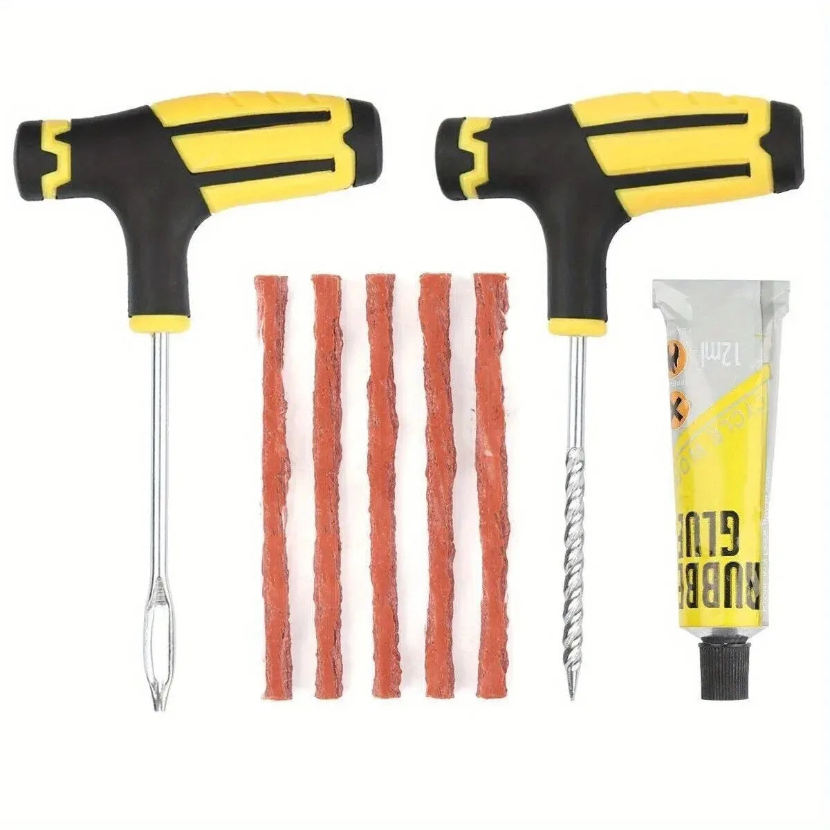 63pcs Tire Repair Kit  DIY Flat Tire Repair Car Truck Motorcycle Home Plug Patch Repair Tools Accessories Gift 5 Fix Strips - Shopifynow