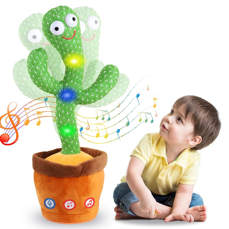 Kids Dancing Talking Cactus Toys Interactive Talking Sunny Cactus Electronic Plush Toy Home Decoration for Children Xmas Gifts - Shopifynow