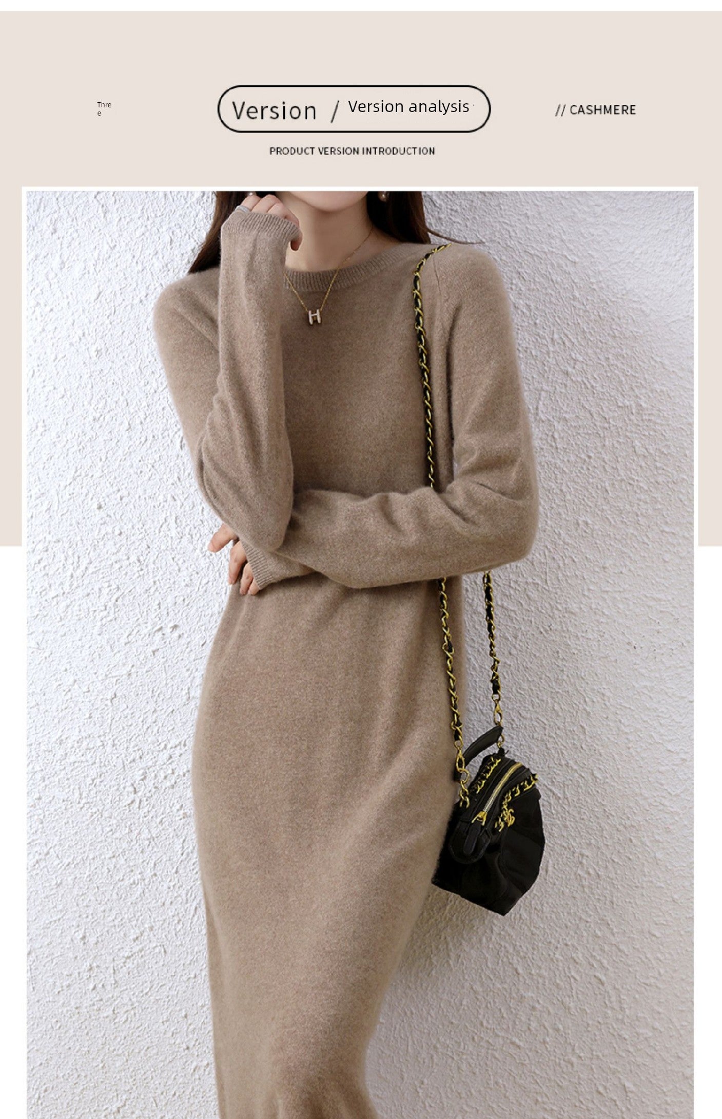 Erdos Mid-Length Sweater Skirt Cashmere Sweater Shopifynow