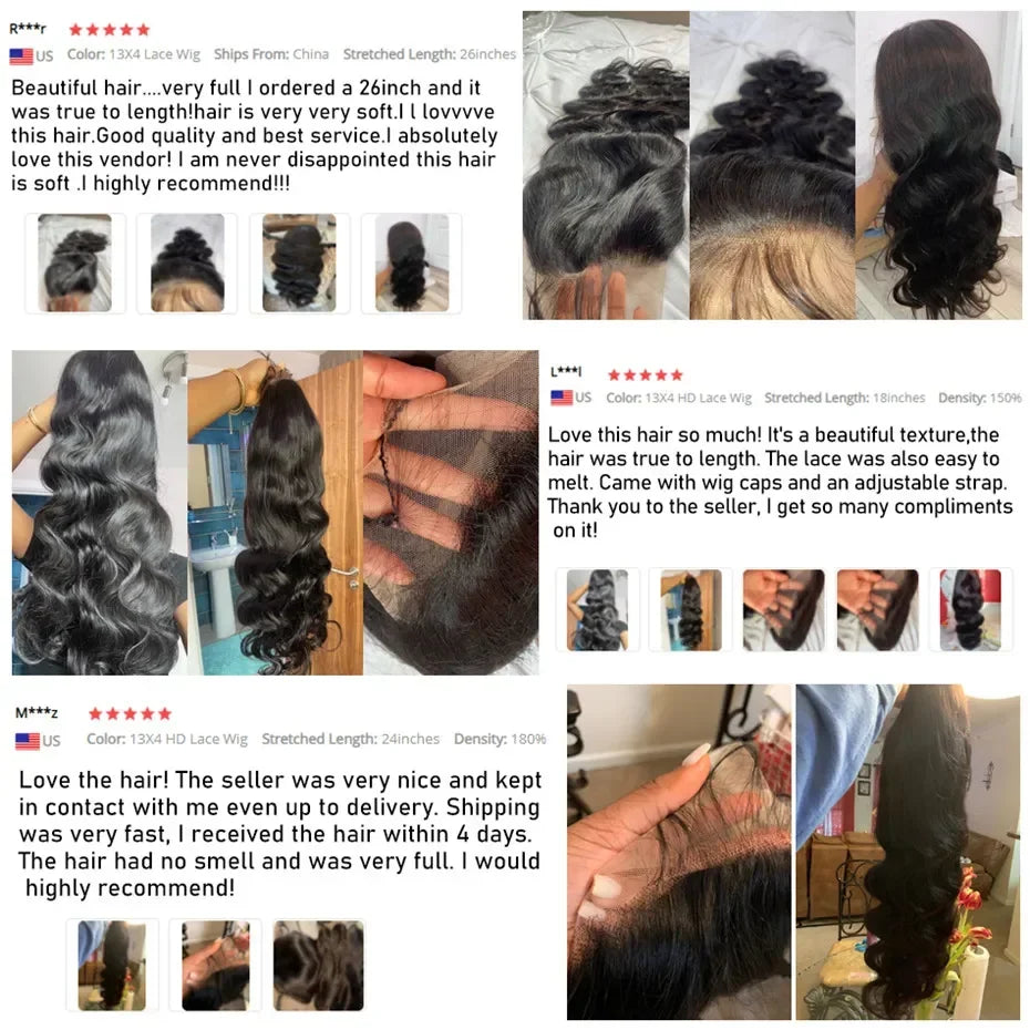 32Inch Body Wave 13x4 13x6 HD Lace Front Human Hair Wigs 4X6 5X5 Glueless Wig Ready To Wear Brazilian Lace Frontal Wig For Women Shopifynow