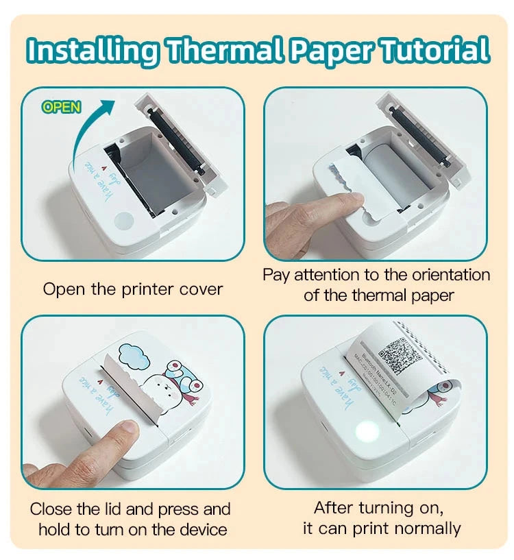 B2 Mini Printer Sticker Thermal Inkless Printer iOS Android Bluetooth Portable Printers Photo Printing Maker for iPhone Xiaomi Shopifynow