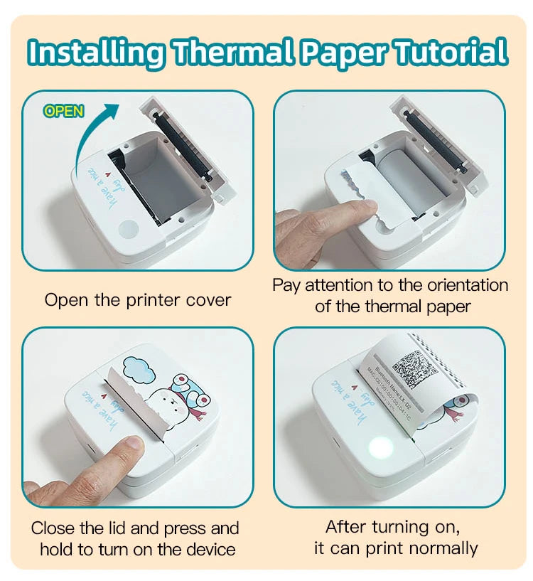 B2 Mini Printer Sticker Thermal Inkless Printer iOS Android Bluetooth Portable Printers Photo Printing Maker for iPhone Xiaomi Shopifynow