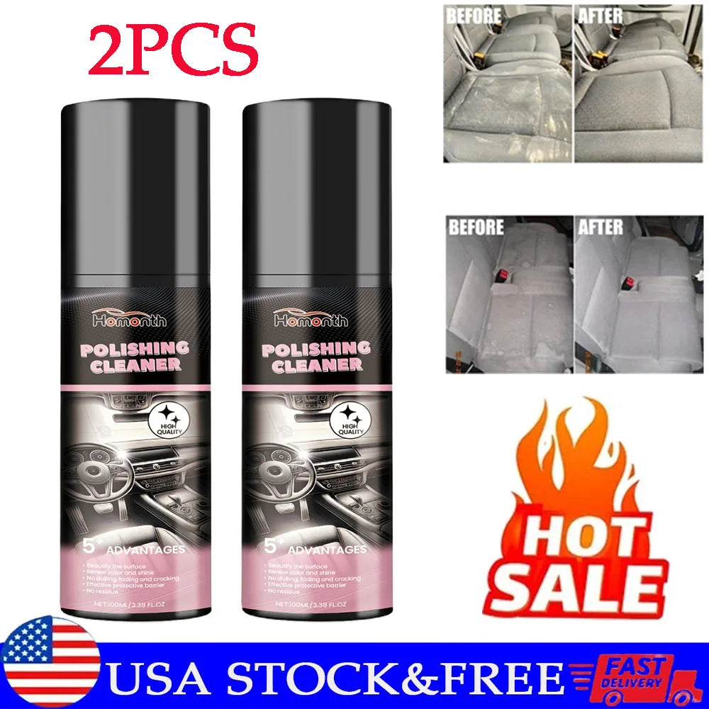 2PCS 100ML Polishing Cleaner Cars Interior Car Interior Detailer and Cleaner -USA Shopifynow