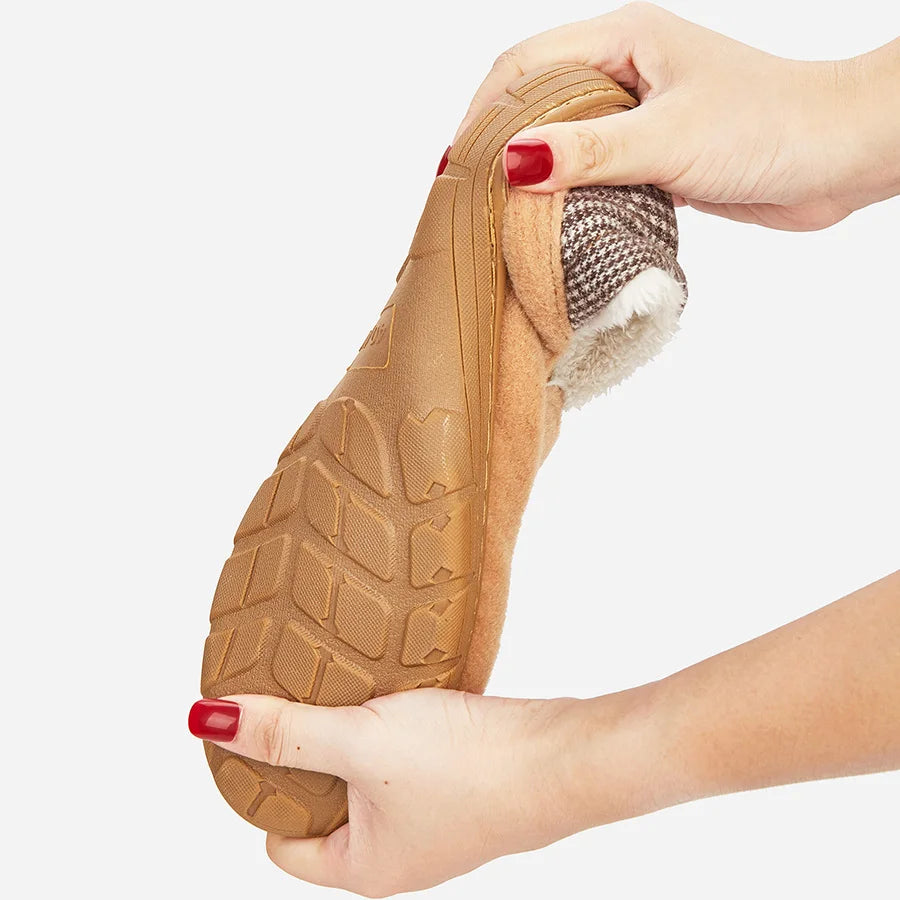 Winter Slippers for men Mark Line Sole Comfortable Felt Warm Non Slip Soft Memory Foam Cushion House Shoes Shopifynow