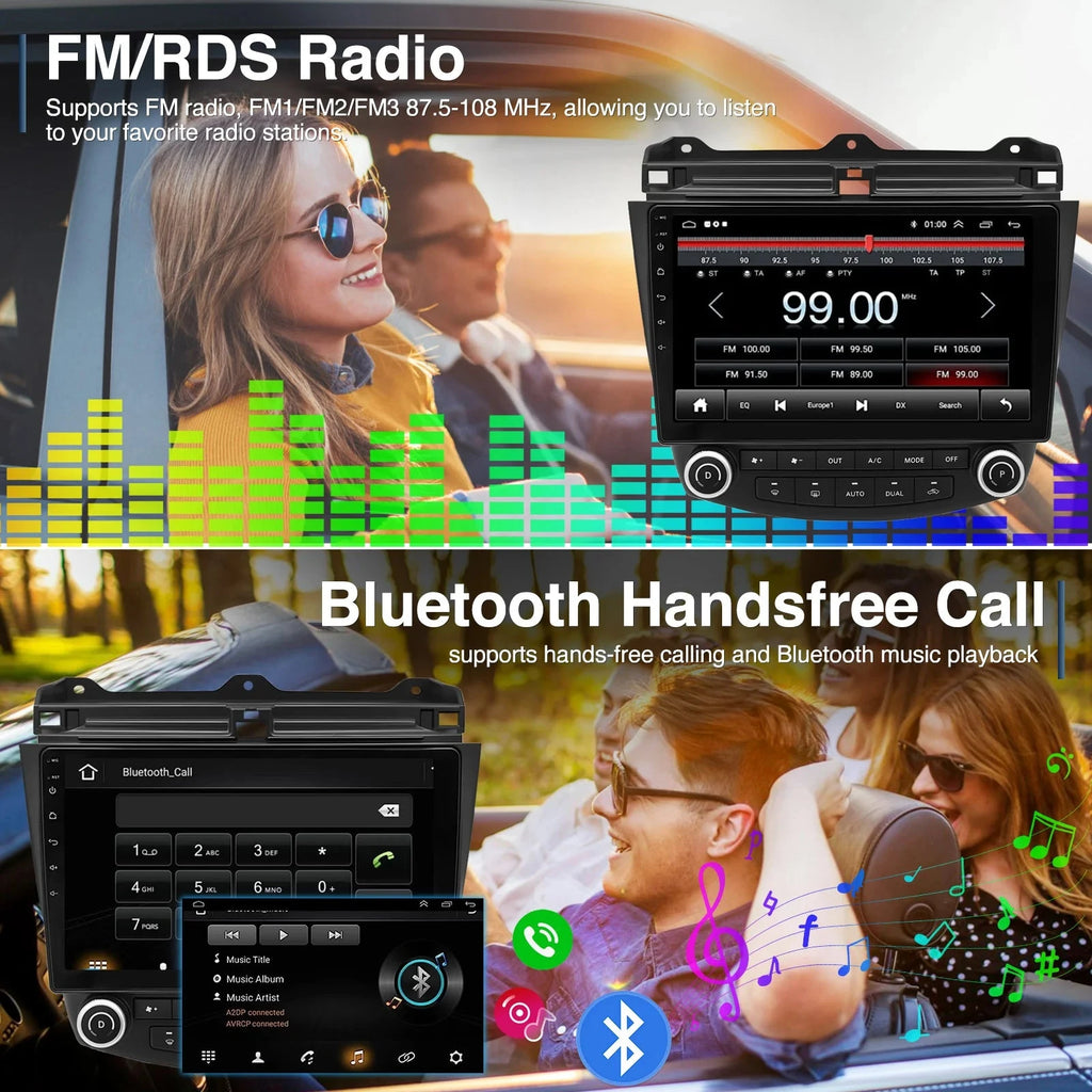 10.1 Inch Android13 Wireless Car Carplay Android Navigation Reversing Camera All-in-one 2+32G CarPlay GPS For Honda Accord 03-07 Shopifynow