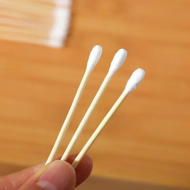 Double Cotton Buds Tip Sticks Nose Ear Cleaning Health Care Tools Head Wood Cotton Swab Women Makeup Lipstik Ватные Палочки Shopifynow