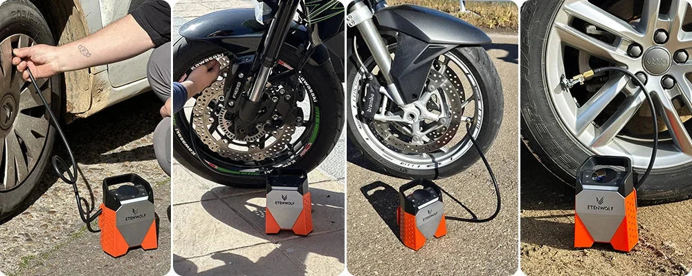ETENWOLF ZEPHYR S3C Portable Air Compressor 100% Duty Cycle Car Tire Inflator 7800mAh for Cars, Motorcycles, Bicycles Balls Shopifynow