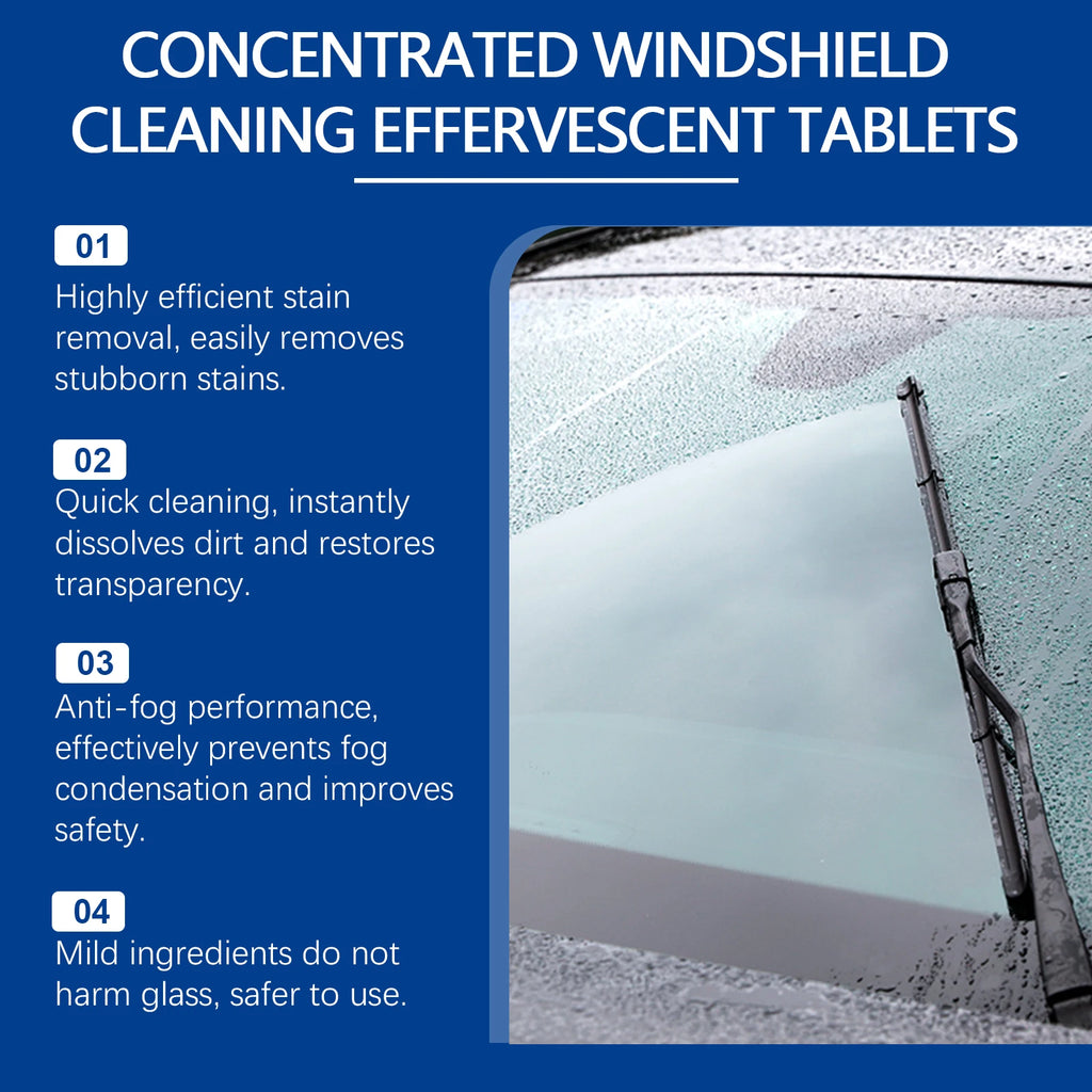 Car Windshield Washer Tablets Effervescent Tablet Concentrated Cleaning Tablets Car Window Cleaner Glass Cleaner