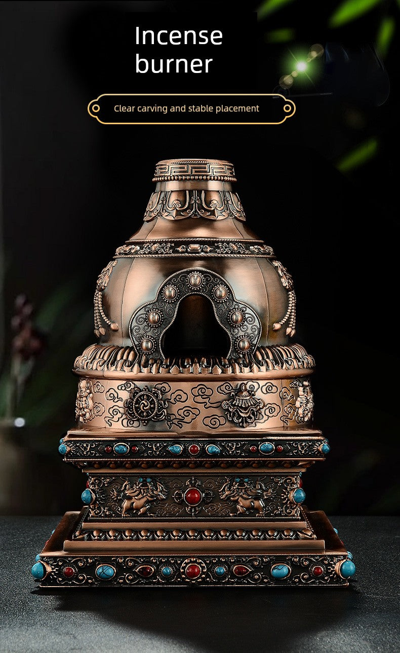 Eight Auspicious Symbols Incense Burner Food Feeding Stove Cone Incense Face Powder Medicine Aromatherapy Outdoor For Home Fire Stove Decoration Shopifynow