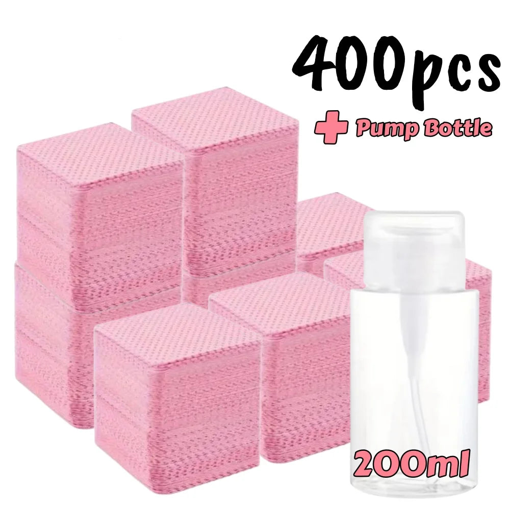 20/600pcs Lint-Free Nail Wipes Gel Cleansing Tissues Aluminum-Free Nail Polish Remover Pads for NaiArt Beauty Cleaning Care Tool - Shopifynow