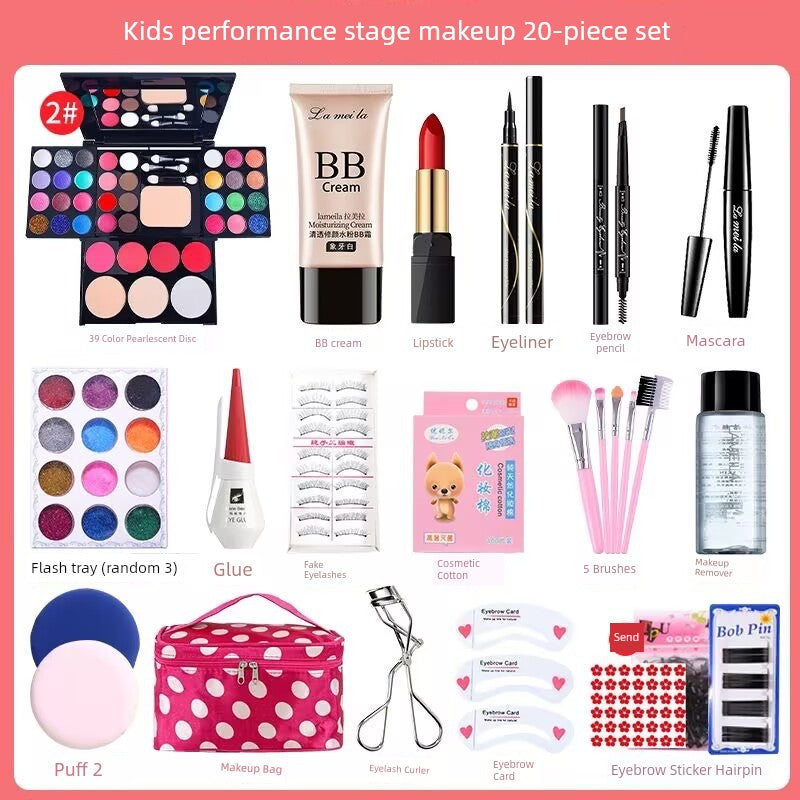 Genuine Goods Kids Student Stage Makeup Watch Show Eye Shadow Blush Powder One Makeup Palette Makeup Full Set Shopifynow