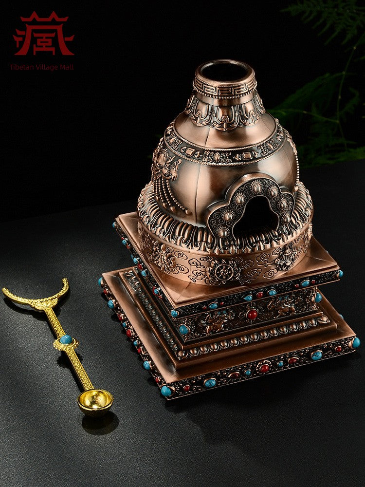 Eight Auspicious Symbols Incense Burner Food Feeding Stove Cone Incense Face Powder Medicine Aromatherapy Outdoor For Home Fire Stove Decoration Shopifynow