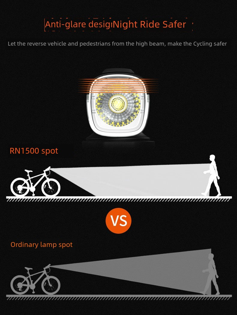 Majixuan Bicycle Headlight Mountain Highway Vehicle Night Riding Waterproof Strong Light Lighting Lifting Hanging Flashlight Rn1500 Shopifynow