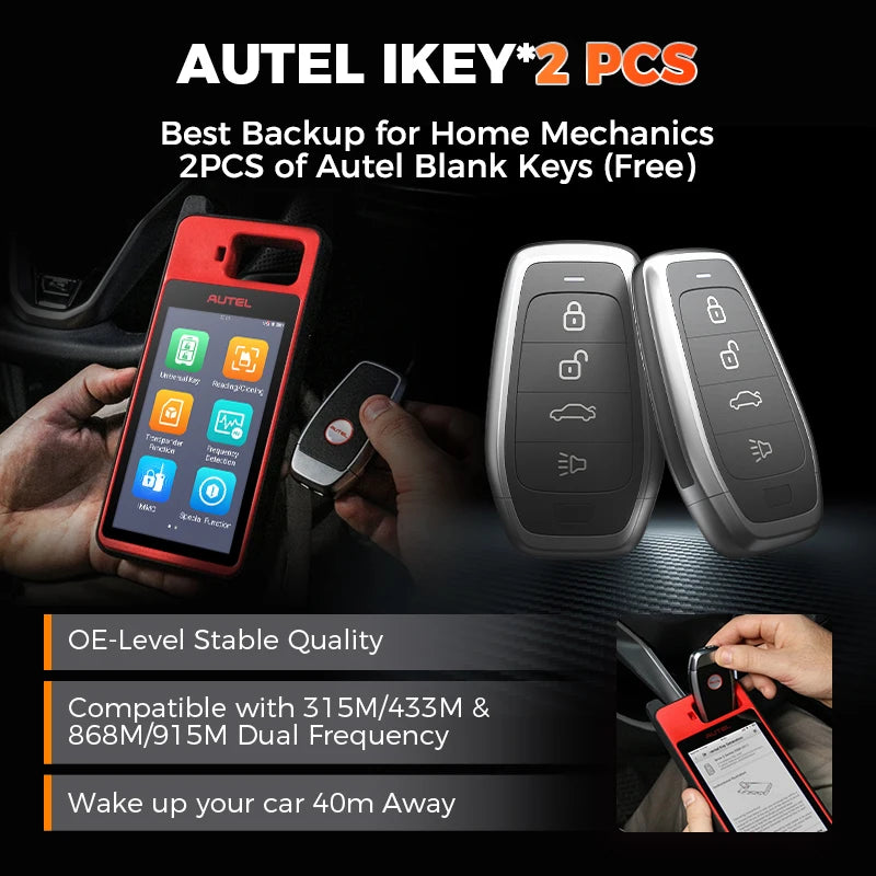 Autel MaxiIM KM100 Key Fob Programmer Immobilizer Tool Key Creation IMMO Learning Chip Read Write Cloning Frequency Detection - Shopifynow