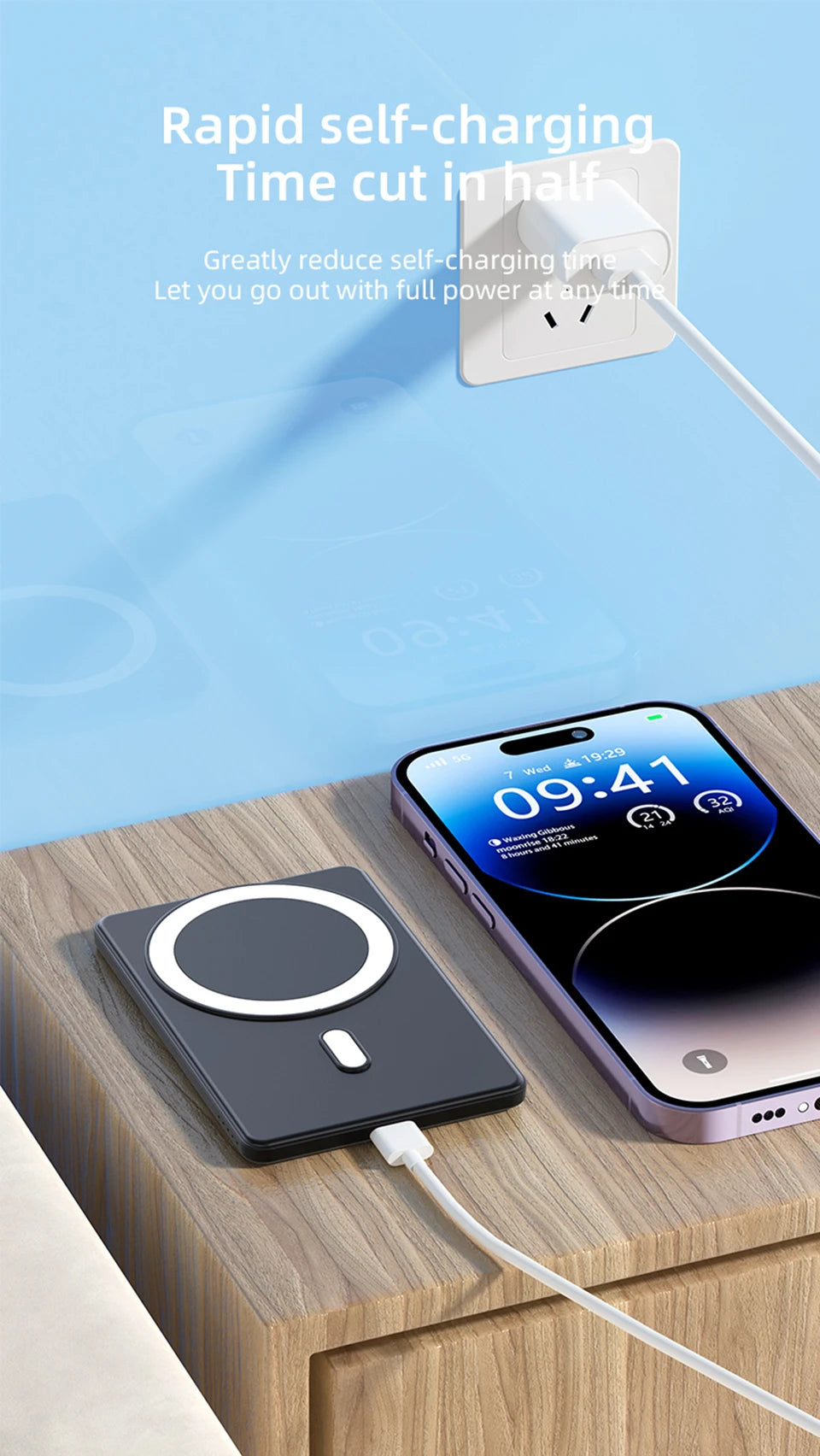 Magnetic Wireless Power Bank for Magsafe For iPhone 16 15 14 13 12 Pro Max 15W 5000mAh Portable Fast Charging External Battery Shopifynow