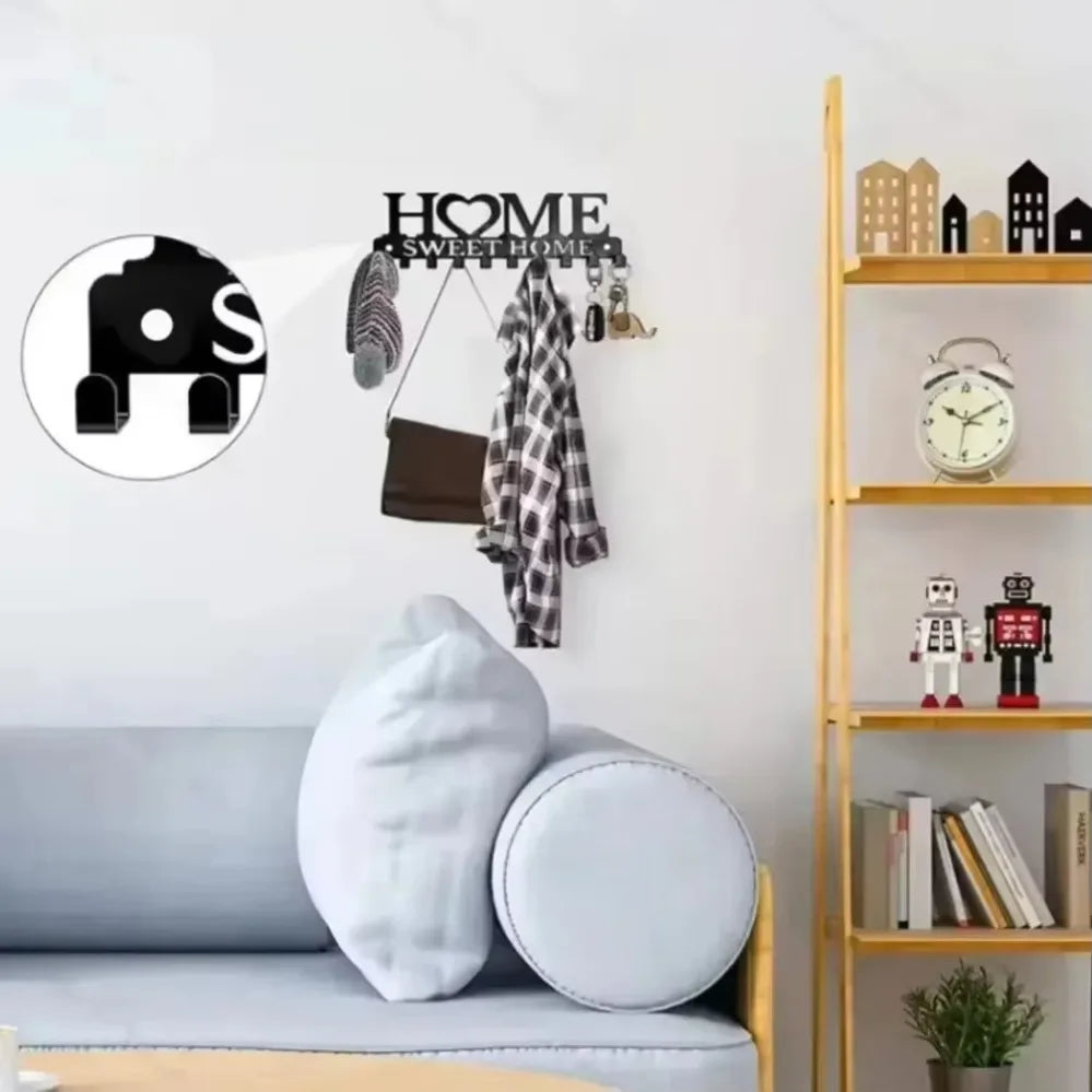 "Sweet Home" KeyCove Wall-Mounted Key Hook – Modern Front Door Organizer for Quick-Install Key Storage Shopifynow