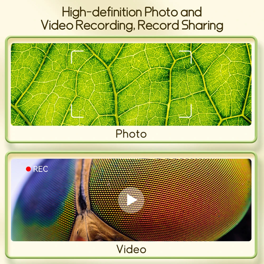 1000X Electronic Magnifier Children Biological Insect Coin Magnifier 2 Inch IPS Screen 2MP Lens Mini Portable Microscopes - Shopifynow