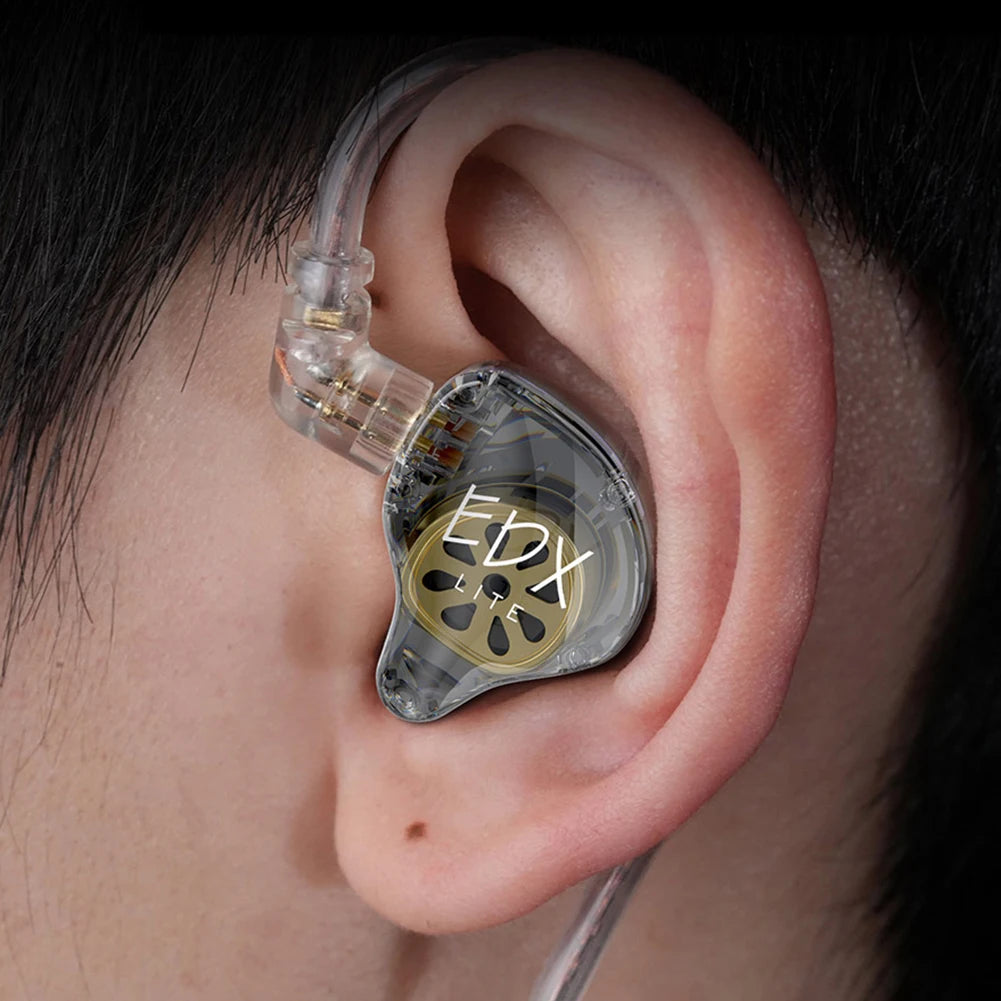 KZ EDX Lite IEM Monitor Headphones Dynamic HIFI Bass Music Earbuds In Ear Wired Earphones Noise Cancelling Sport Gaming Headsets Shopifynow