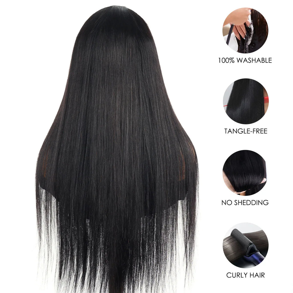 40 50 Inch Straight Human Hair Wig 13x6 HD Lace Frontal 100% Human Hair Wigs 250 Density Remy Pre Plucked Lace Front Closure Wig Shopifynow