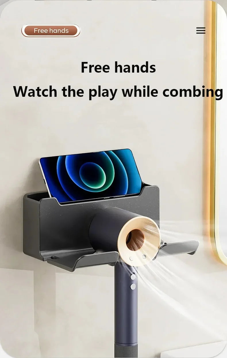Hair Dryer Holder Wall Dryer Cradle Straightener Stand Hairdryer Organizer Box Toilet Blower Holder Shelf Bathroom Accessories Shopifynow