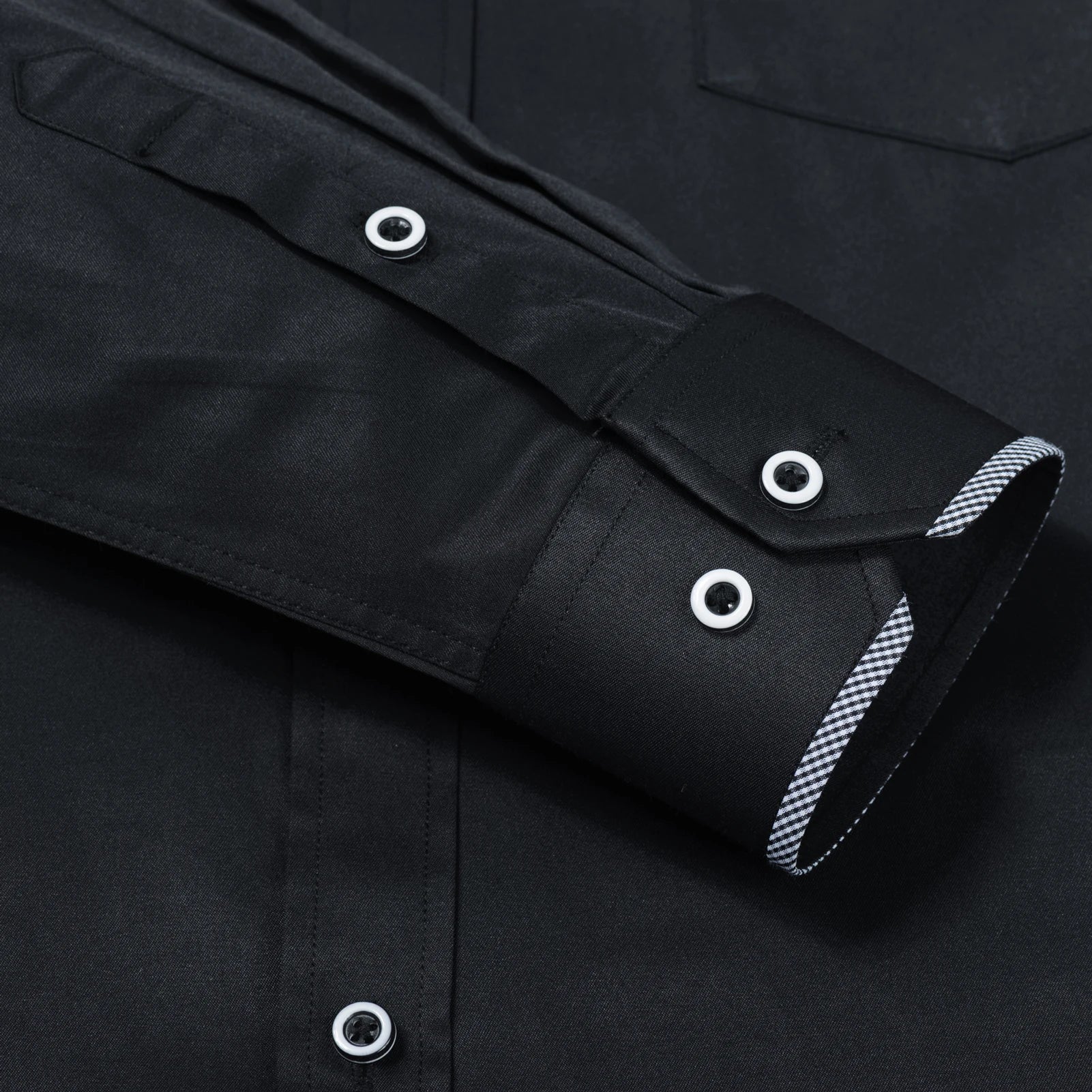 Men's Banded Collar Dress Shirts with Pocket Long Sleeve Mandarin Collar Versatile Shirt Solid Shirt For Business Activities Shopifynow