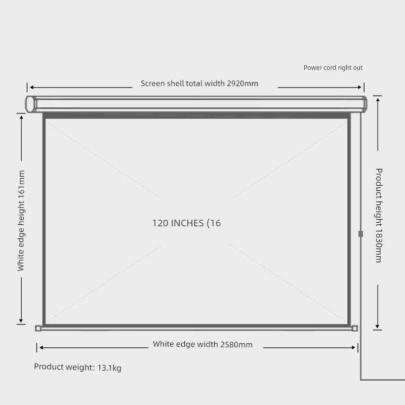 Deli Hanging Projection Screen Curtain Electric Remote Control 100-Inch 4:3 Projection Curtain Office For Home Projector Curtain 120-Inch 16:10 Tripod Screen Wall Screen 84-Inch Shopifynow