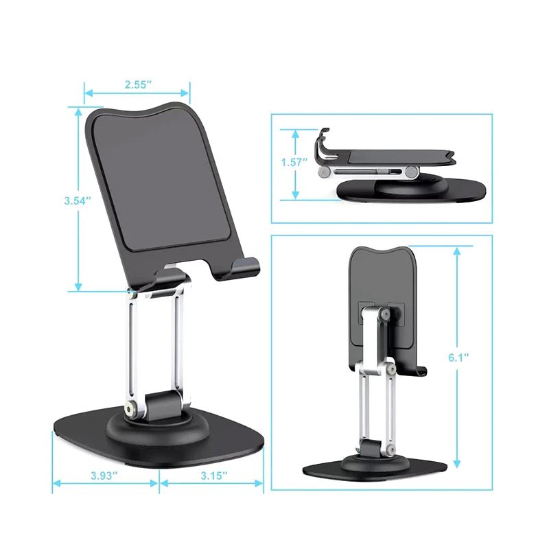 360° Rotation Portable Tablet Holder For Phone iPad iPhone 17 Xiaomi Folding Lazy Desktop Live Mobile Phone Stand Mount Bracket Shopifynow