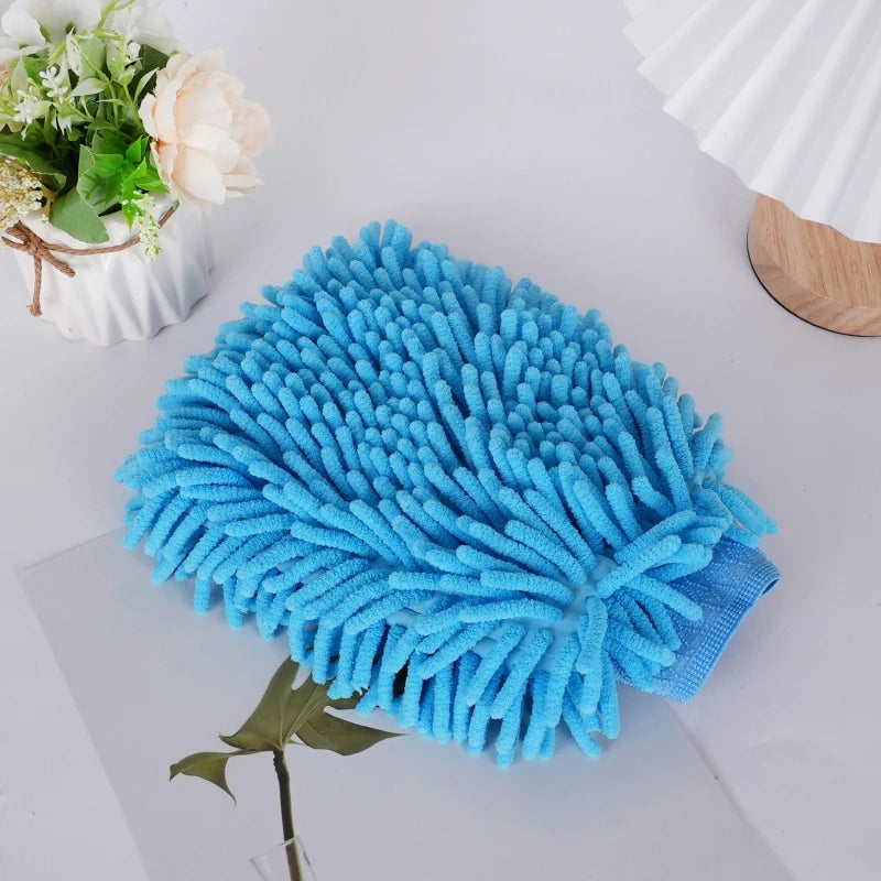 Car Wash Gloves Chenille Glove Plush Rags Thickened double-sided Car Supplies Cleaning Tools Auto Acessories Car Detailing - Shopifynow