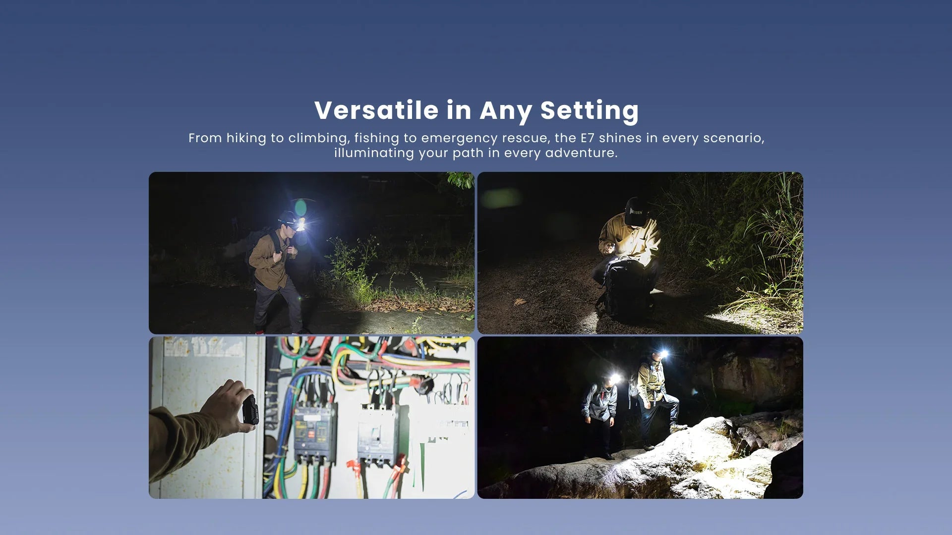 2024 WUBEN E7 1800 Lumen Rechargeable Mini Flashlight 6 Modes EDC Flashlight Torch Typ-C Rechargeable LED IPX8 Pocket Flashlight Shopifynow