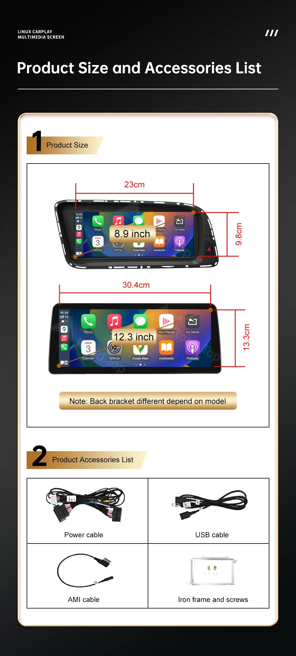 12.3' RoadTop Wireless CarPlay Multimedia Linux Screen Android Auto For Audi Q5 2009-2017 Airplay Autolink Function - Shopifynow