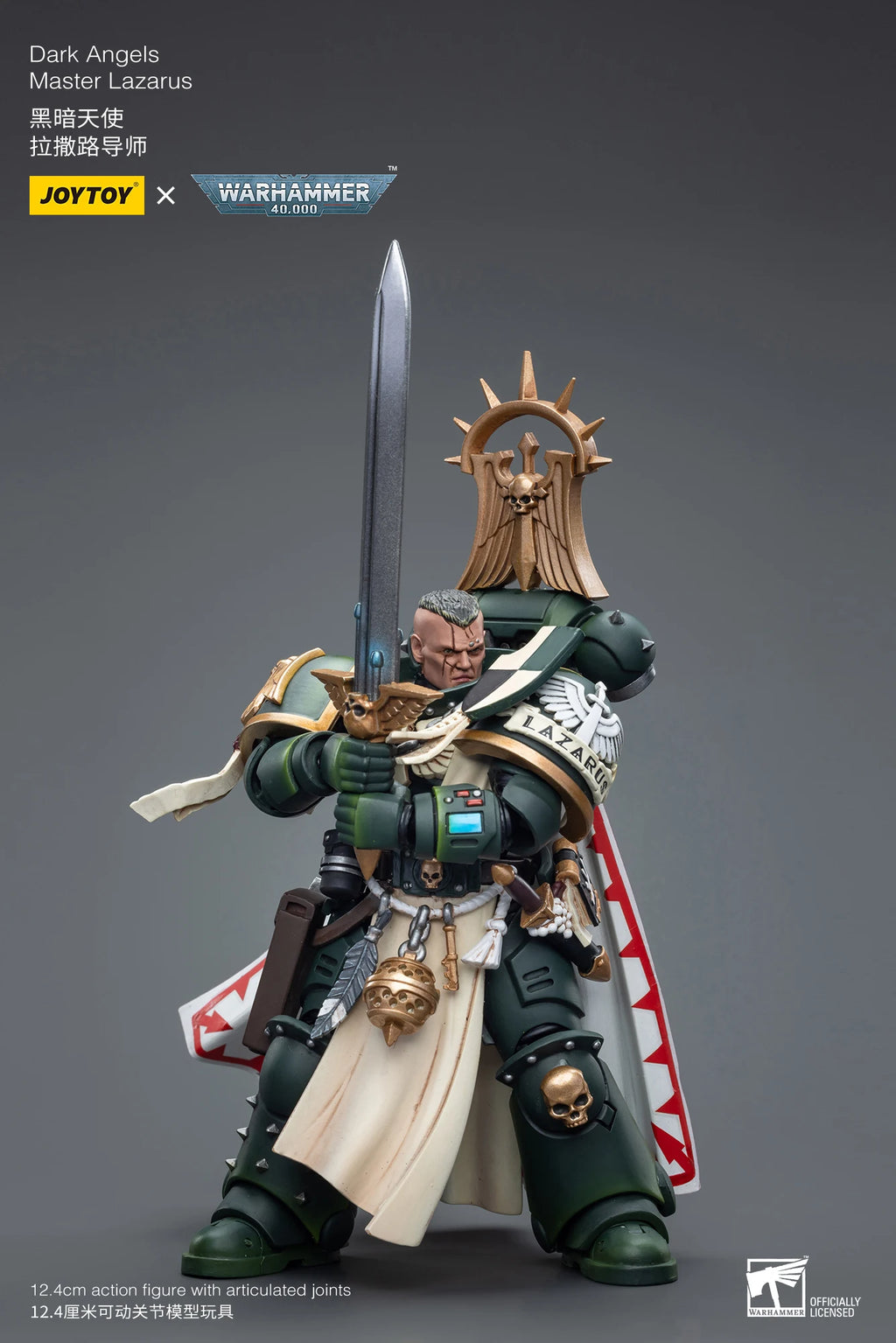 JOYTOY Warhammer 40K 1/18 Action Figure Dark Angels Master Lazarus Anime figures Toys Collection Model Shopifynow