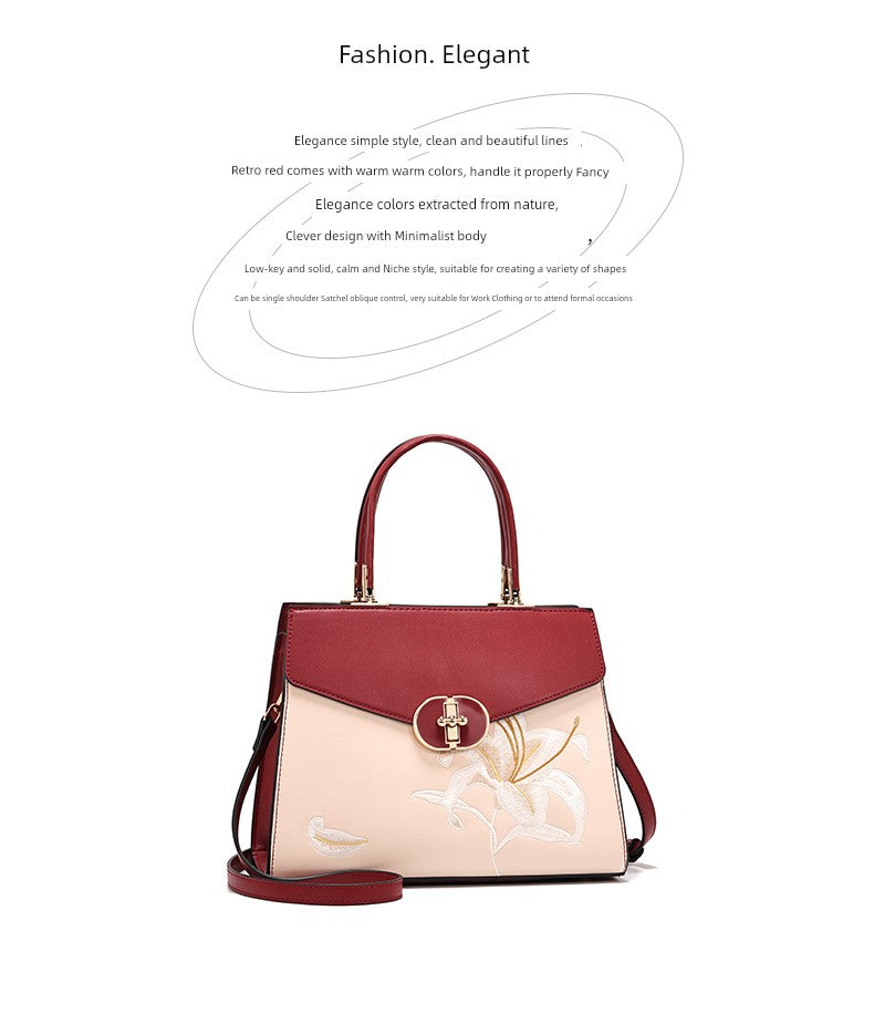 Chinese Style Mother Bag Wedding Bag Female Fancy Middle-Aged Red Wedding Bag Elegant Mother-in-Law Wedding Handbag Shopifynow