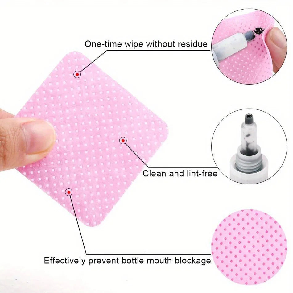 20/600pcs Lint-Free Nail Wipes Gel Cleansing Tissues Aluminum-Free Nail Polish Remover Pads for NaiArt Beauty Cleaning Care Tool - Shopifynow