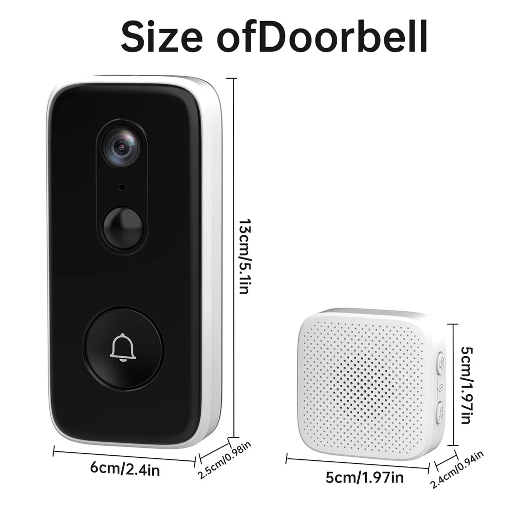JOOAN 2K Intelligent WiFi Doorbell With Camera Smart Home WiFi Video Doorbell Outdoor Battery Powered Security Video Intercom Shopifynow