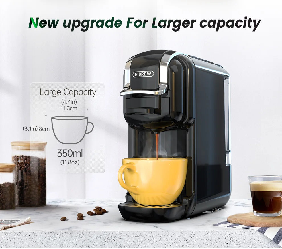 HiBREW Multiple Capsule Coffee Machine, Hot/Cold Dolce Gusto Milk Nespresso Capsule ESE Pod Ground Coffee Cafeteria 20Bar 5 in 1 - Shopifynow