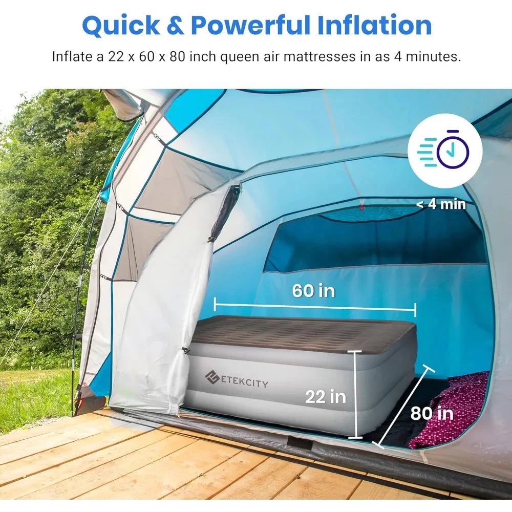 Etekcity Air Pump for Inflatables, Portable Electric Air Mattress Pump, Quick-Fill Perfect Inflator/Deflator for Couch, Blow Shopifynow