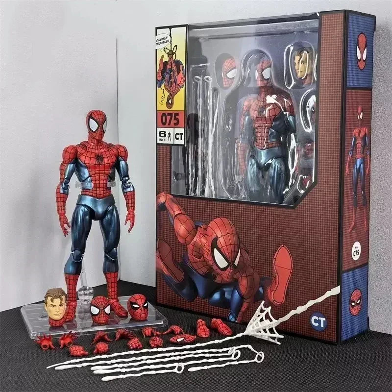 2026IN stock new CT toys 16CM Mafex 075 Spiderman Action Figure Spider Man Multiple Accessories Model Doll Toys Collection Gifts Shopifynow