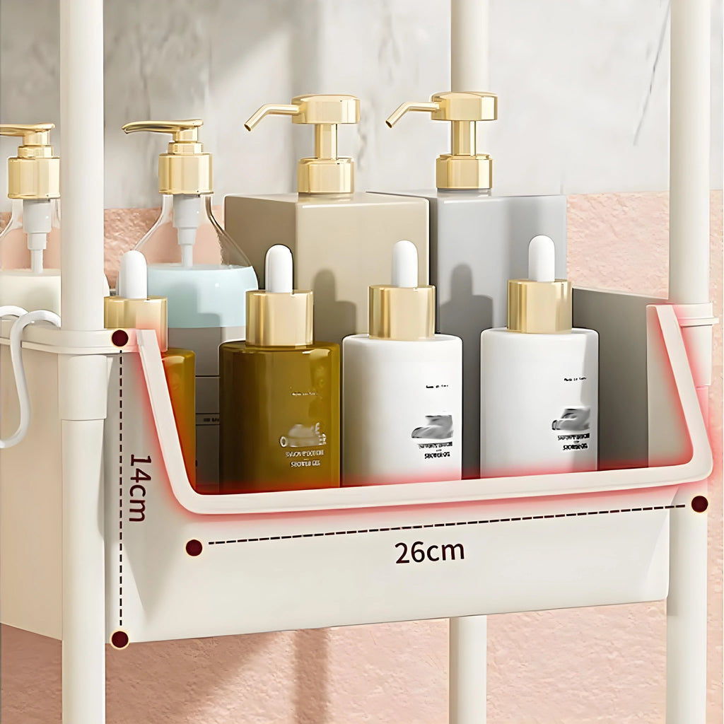 5-Tier Slim Rolling Storage Cart | Mobile Organizer with Slide-Out Trays | Space-Saving for Bathroom Laundry & Kitchen Shopifynow