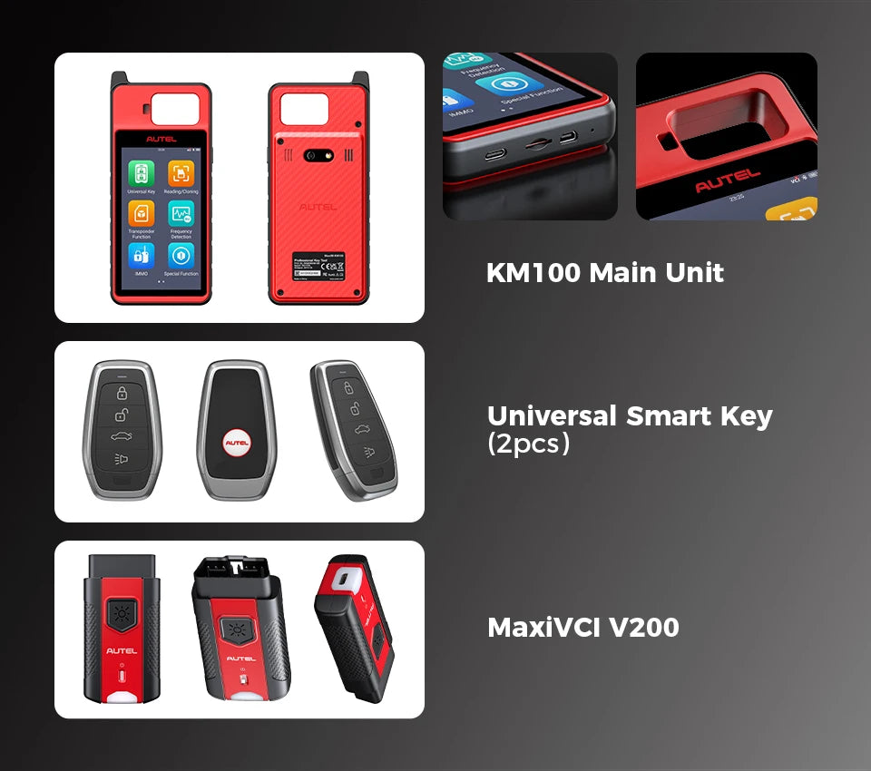 Autel MaxiIM KM100 Key Fob Programmer Immobilizer Tool Key Creation IMMO Learning Chip Read Write Cloning Frequency Detection - Shopifynow