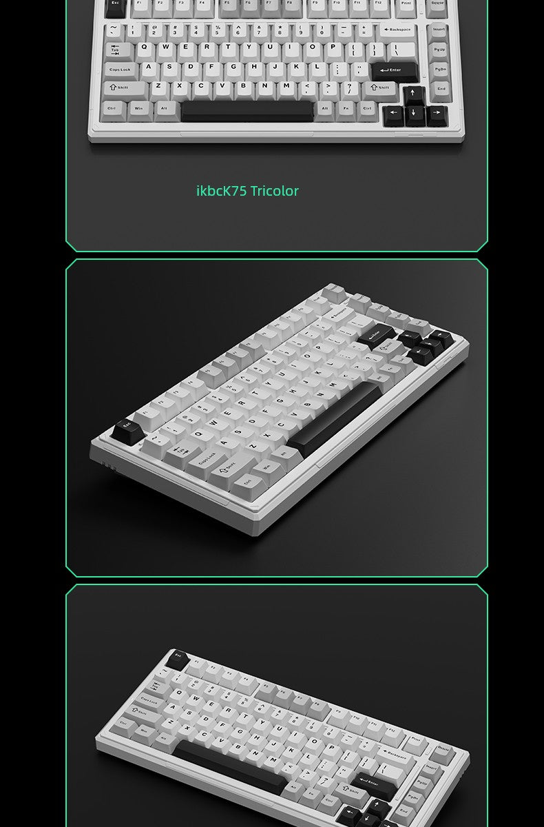 Ikbc Customized Mechanical Keyboard K75 Spectrum Three-Mode RGB Wired Wireless Bluetooth E-Sports Games Office Keyboard Shopifynow