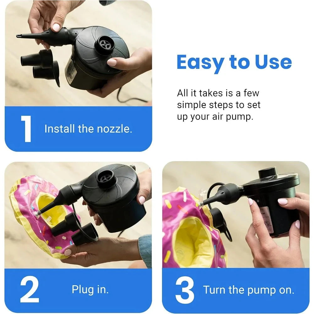 Etekcity Air Pump for Inflatables, Portable Electric Air Mattress Pump, Quick-Fill Perfect Inflator/Deflator for Couch, Blow Shopifynow