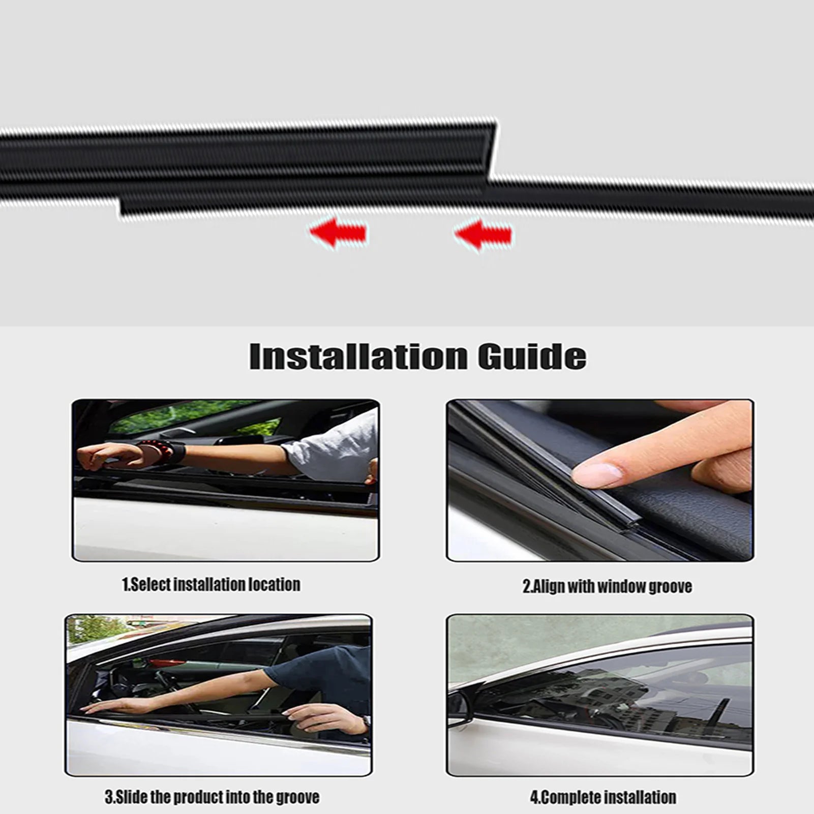 15.7" Rubber Driver Side Wiper Streak-Free Water Removal for Car Window, All-Weather Replacement Left Hand Rain Blades