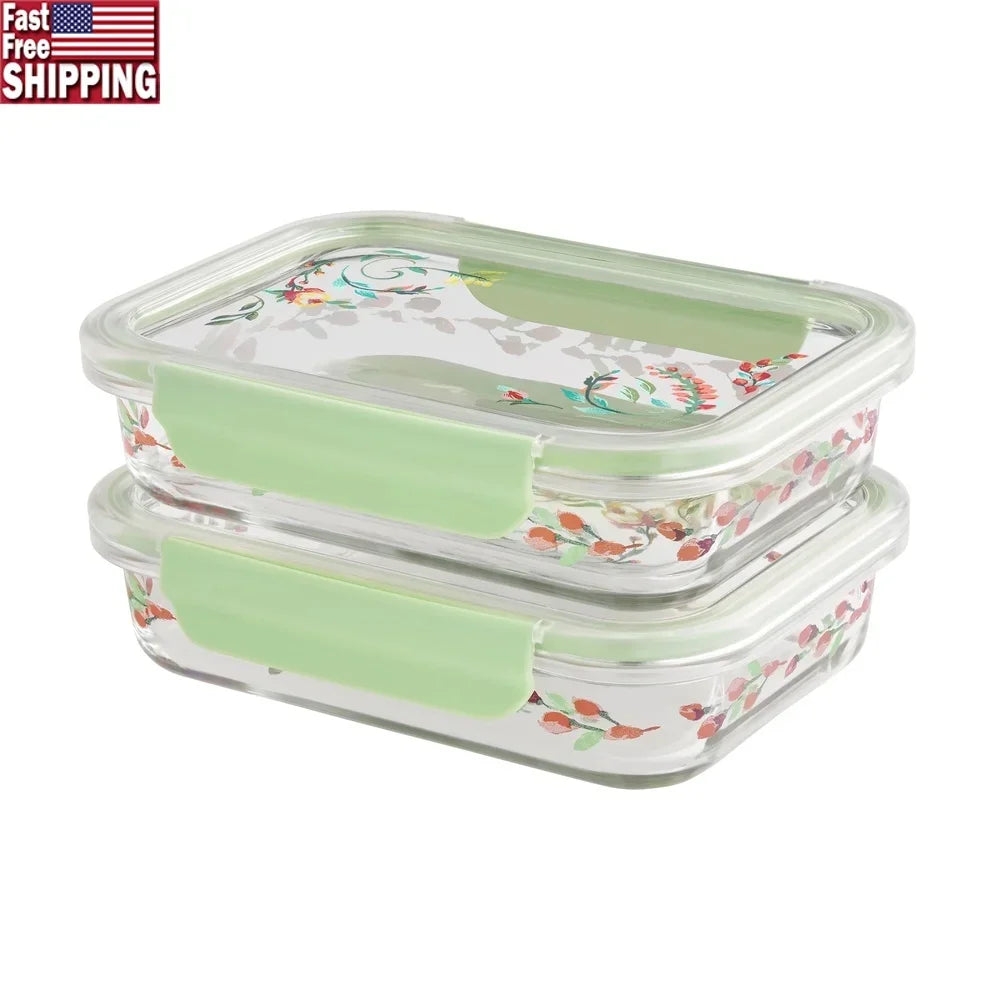 Airtight Glass Food Storage Containers Set 2 Tritan Lids Stacking Nesting Dishwasher Safe 4 Pieces Microwave Freezer Oven Safe Shopifynow