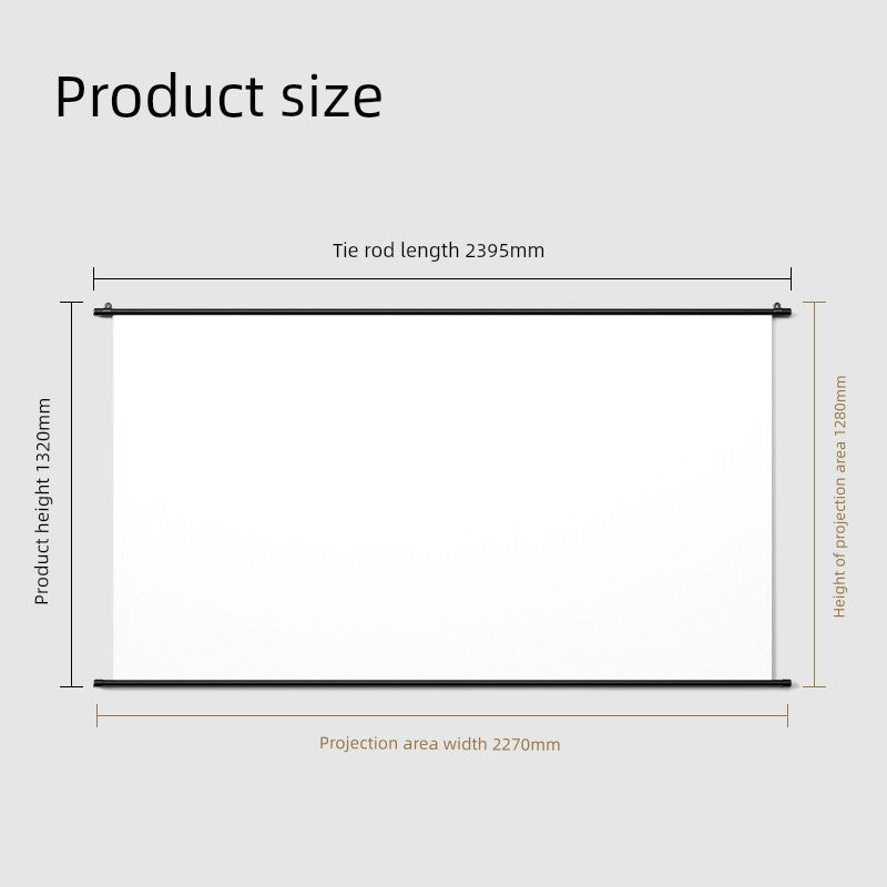 Deli Hanging Projection Screen Curtain Electric Remote Control 100-Inch 4:3 Projection Curtain Office For Home Projector Curtain 120-Inch 16:10 Tripod Screen Wall Screen 84-Inch Shopifynow