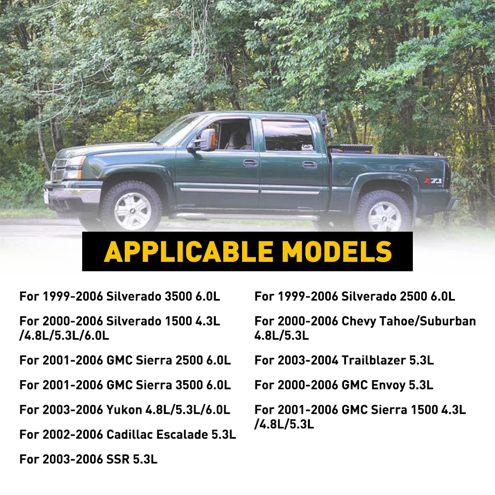 8Pcs New Fuel Injector Fit For Silverado GMC Yukon Cadillac Silverado 1500 2500 3500 OE 25317628 Accessories - Shopifynow