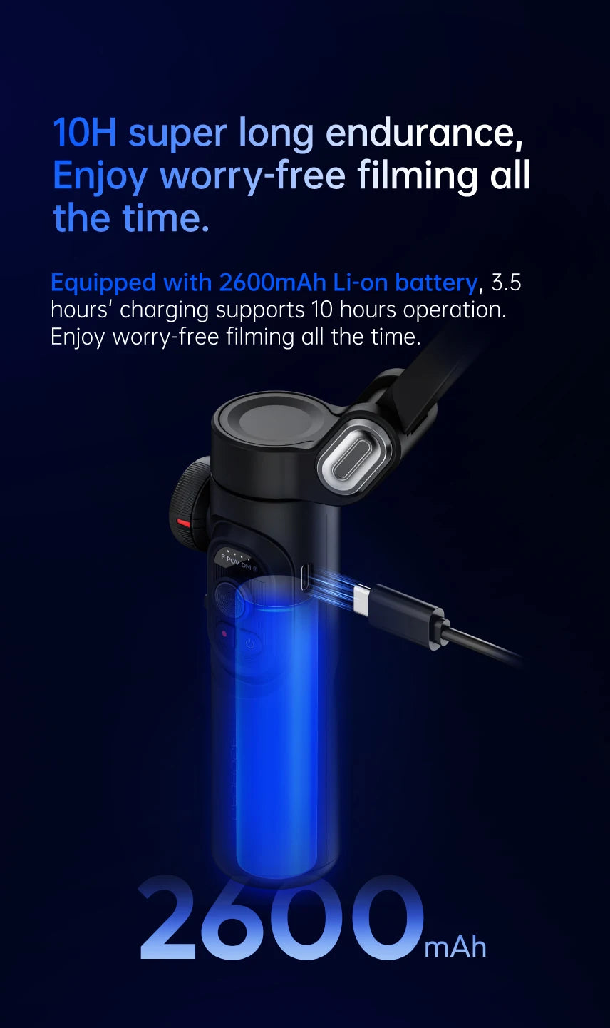 AOCHUAN 3-Axis Handheld Gimbal Stabilizer SmartXE for Smartphone for iPhone Android AI Face Tracking TikTok Vlog - Shopifynow