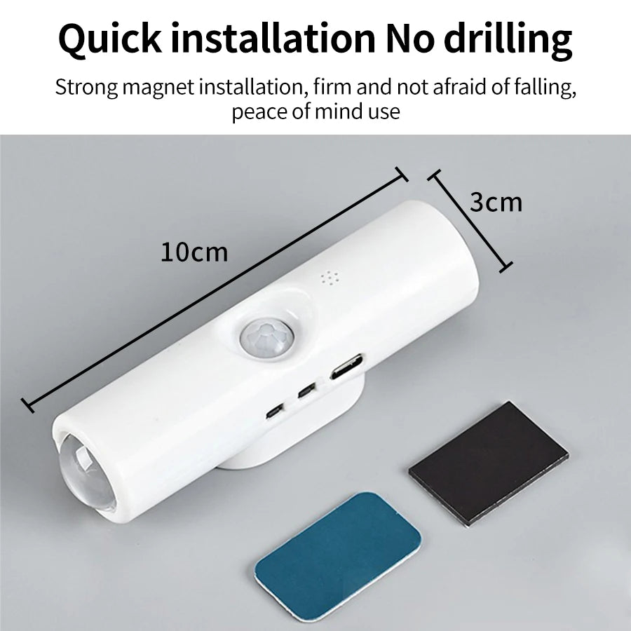 Magnetic Rechargeable Led Night Light RGB Sunset Lamp Wireless Wall Lamp with Motion Sensor for Stair Cabinet Hallway Room Decor