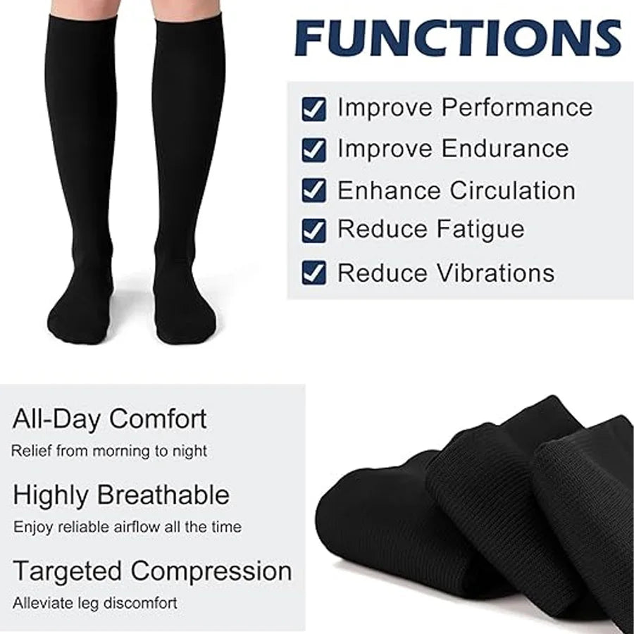 4 pairs compression socks for men and women for running, cycling, yoga, and travel mid-calf socks Shopifynow
